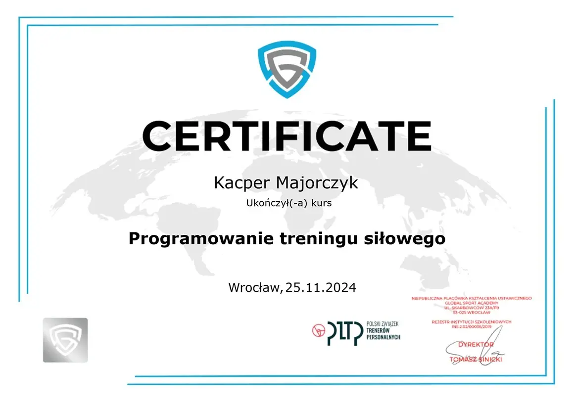 Certyfikat Specjalistyczny