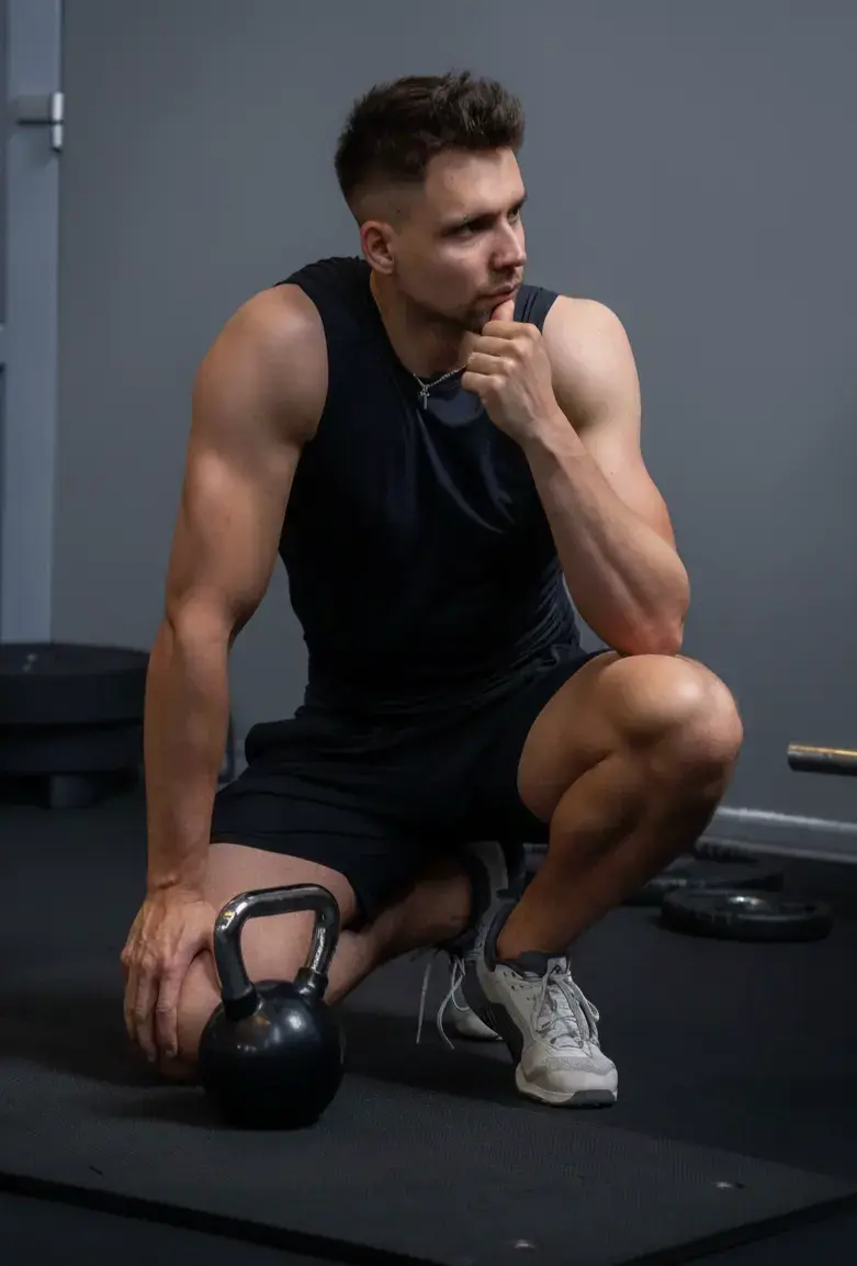 Trener personalny odpowiada na pytania klientów
